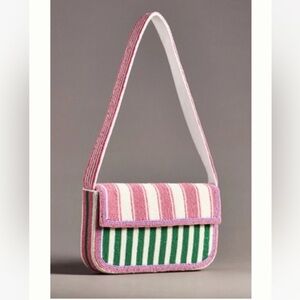 Anthro THE FIONA BEADED BAG: GEOMETRIC EDITION Style No. 97580096 Medium Pink